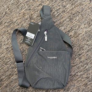 NEW Baggallini Mini Sling Charcoal